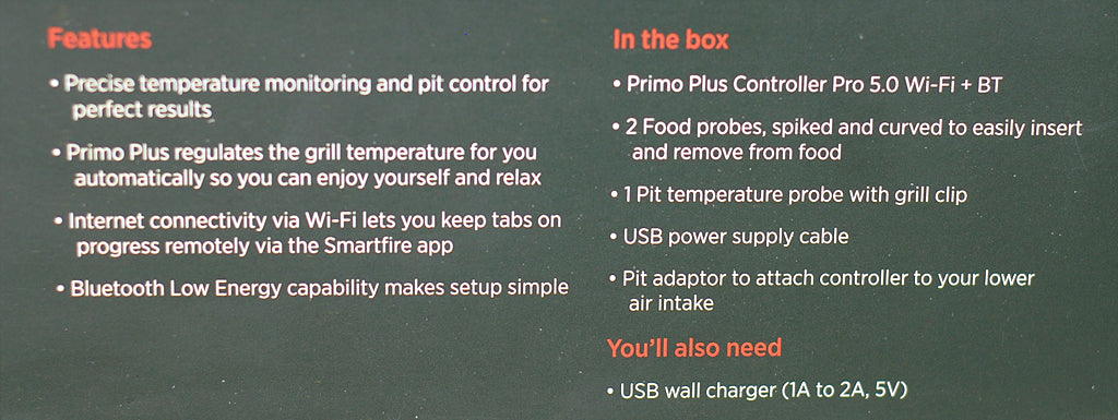 Features and what's in the box for the Primo Plus WiFi Temperature Controller