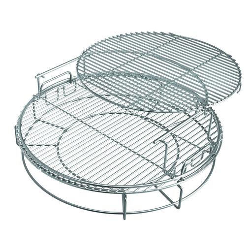 XL Big Green EGG 5 piece EGGspander Kit. Includes XL ConvEGGtor Basket,, XL Big Green EGG 2 piece Multi-level  Rack, and pair half grids. 121226